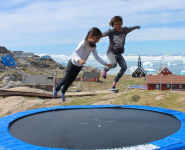 <h5>Ilulissat</h5><p>© Hervé Danis. Picture from Ilulissat. Kids jumping.</p>