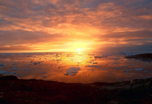 <h5>Efterår Ilulissat</h5><p>© Maja Motzfeldt-Haahr, hun har taget dette smukke billede i Ilulissat i september.</p>